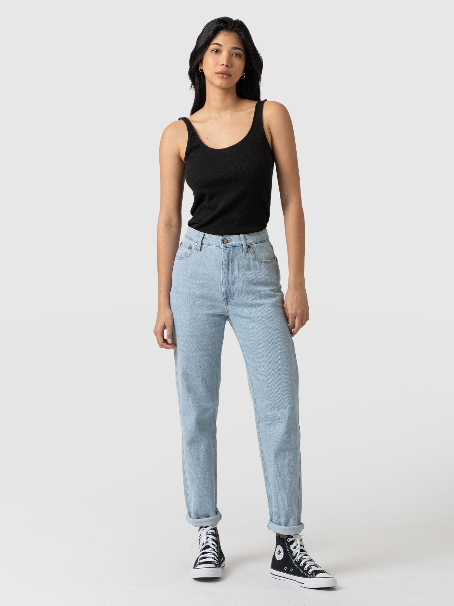 Slim Mom Jeans - Pale Blue - Image 5