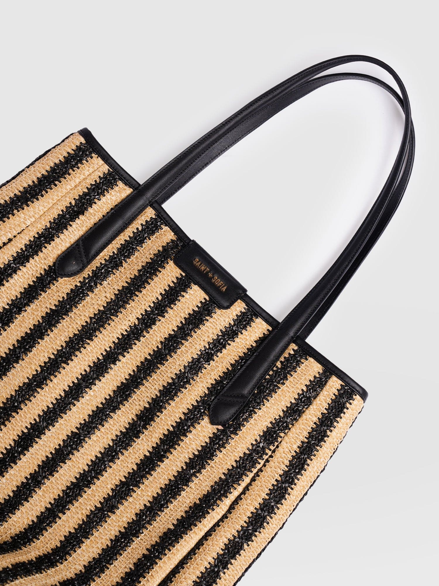 Stella Shopper Bag - Black Raffia - Image 3