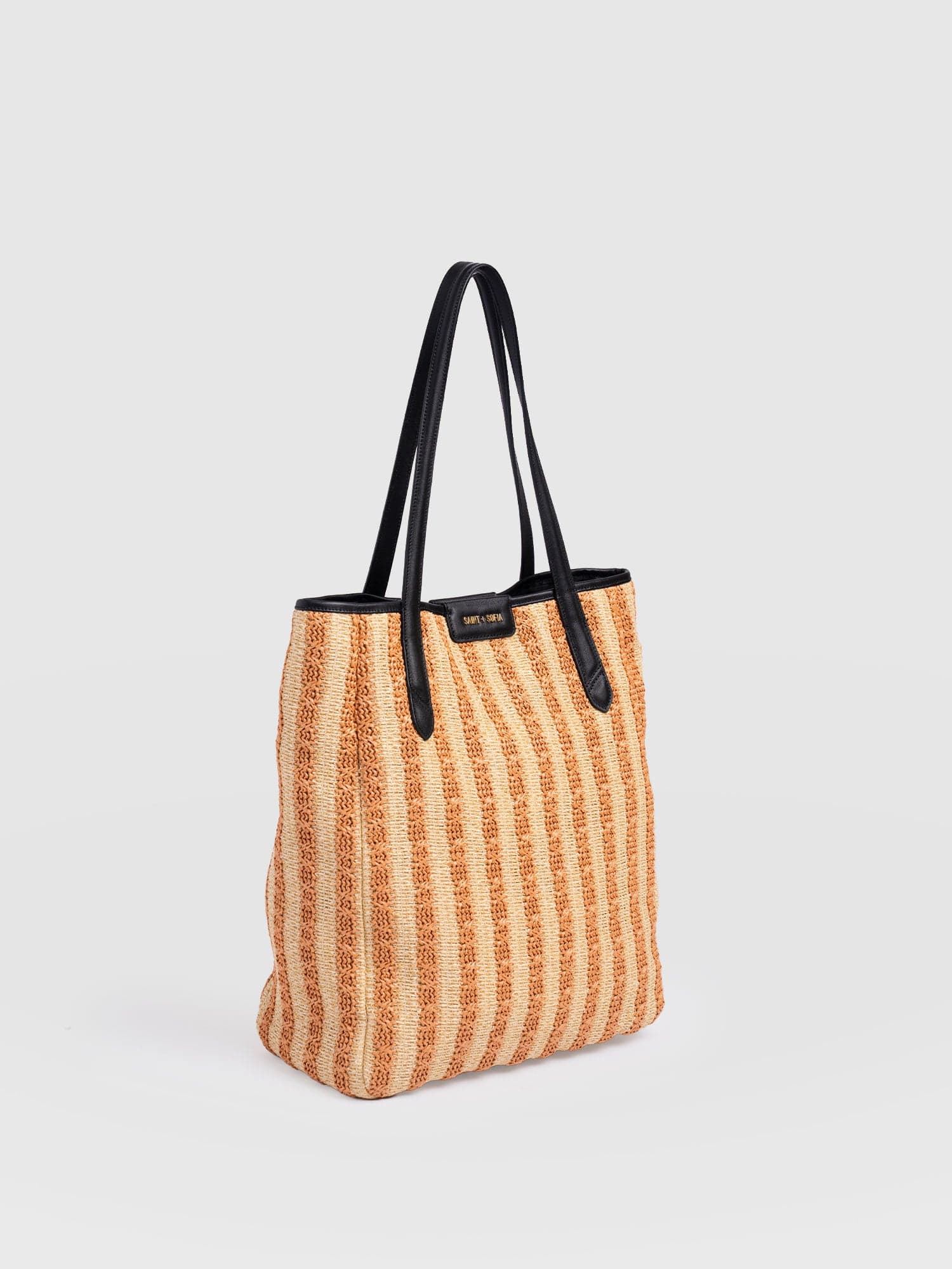 Stella Shopper Bag - Orange Raffia - Image 3