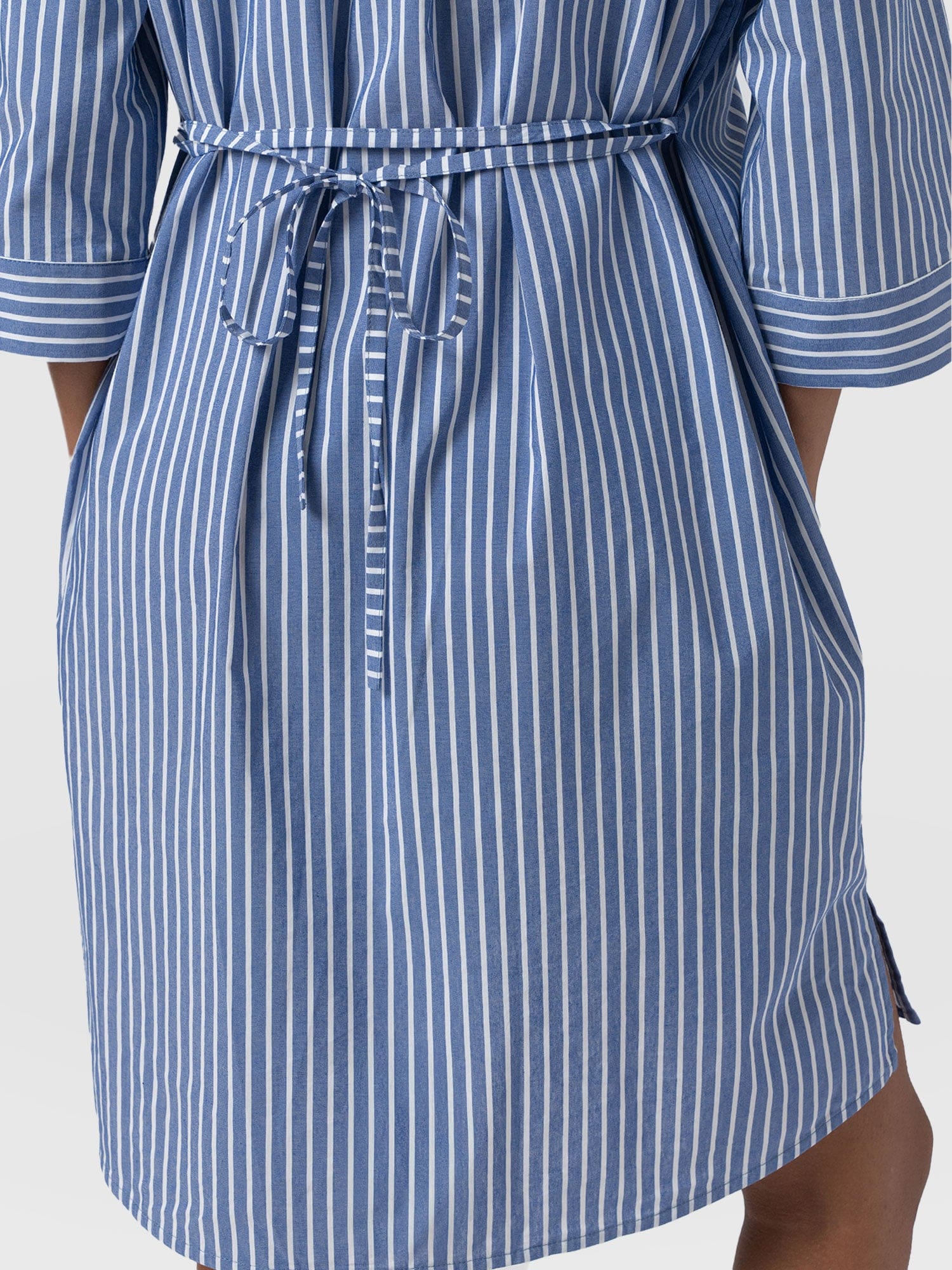 Stevie Shirt Dress - Blue Stripe - Image 5