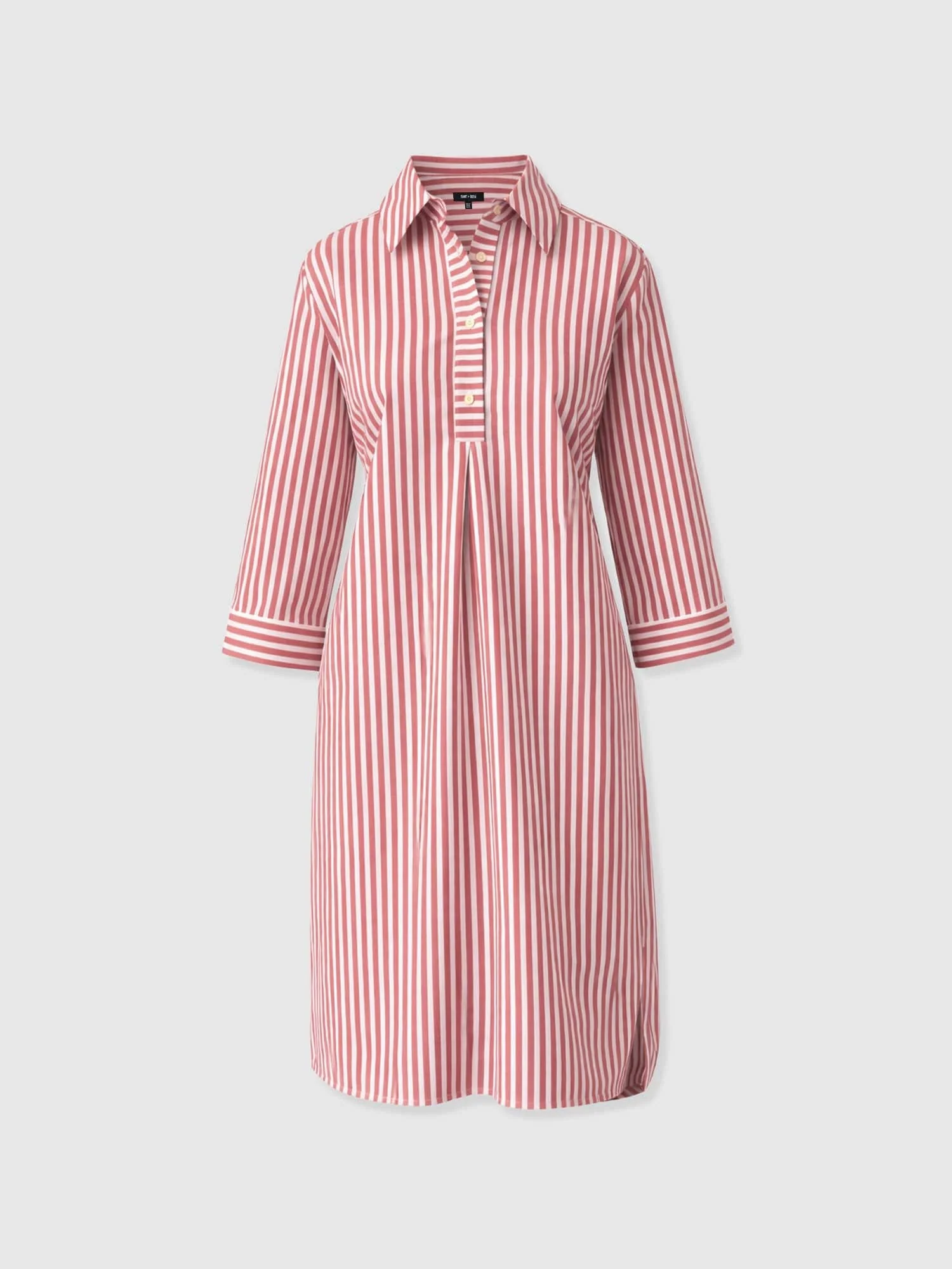 Stevie Shirt Dress - Red Stripe - Image 7