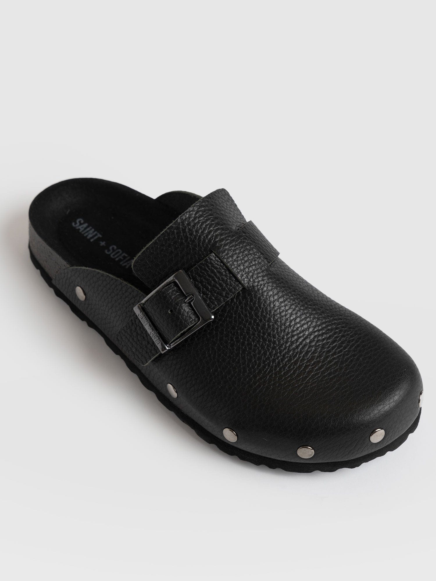 Studded Clogs - Black - Image 3