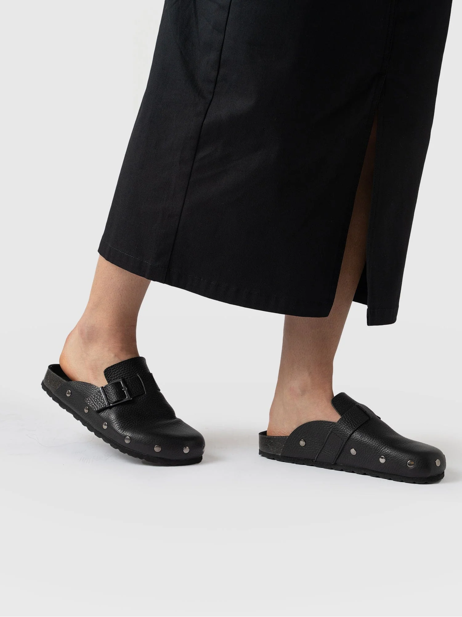 Studded Clogs - Black - Image 6