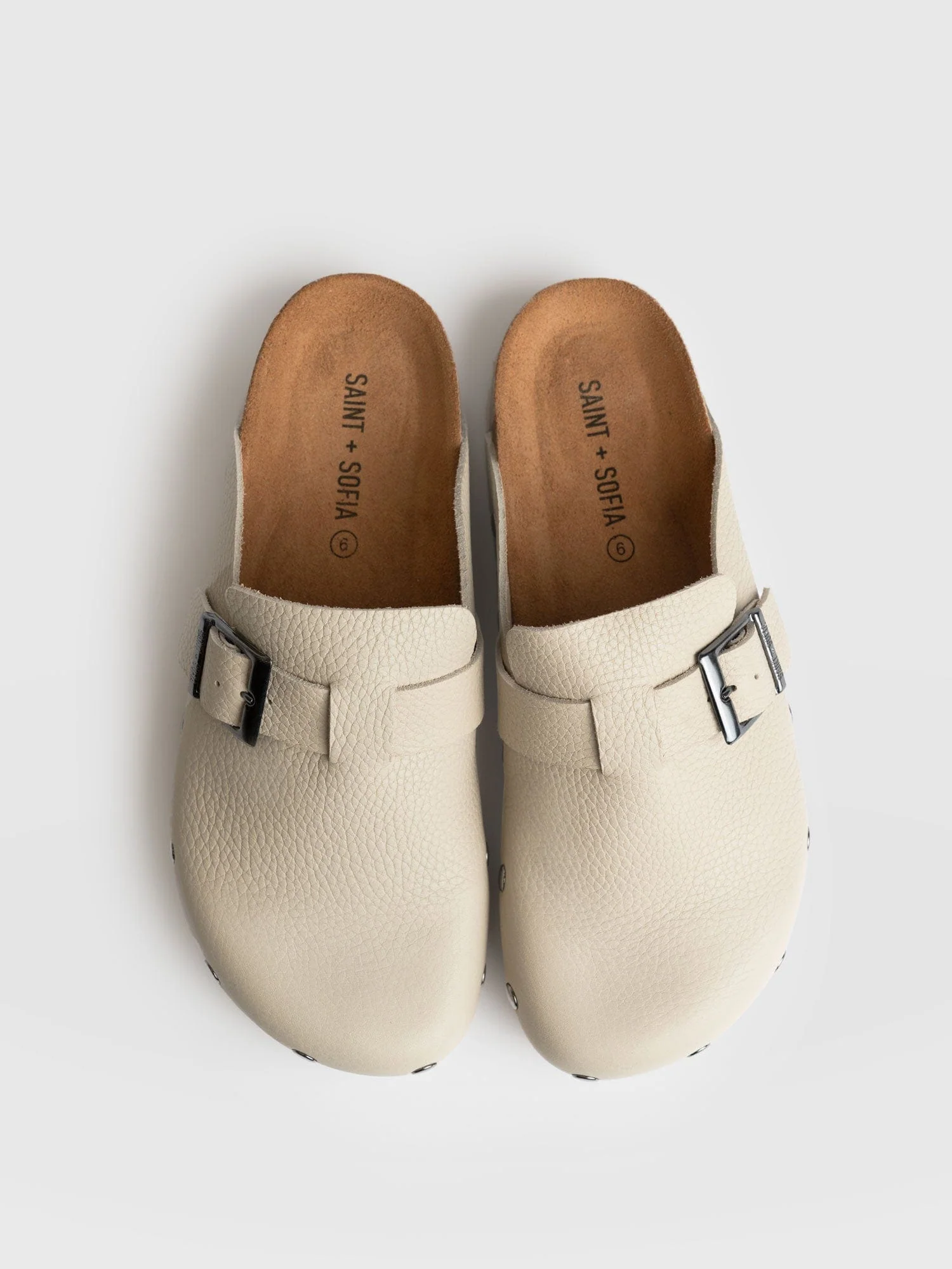 Studded Clogs - Cream - Image 3