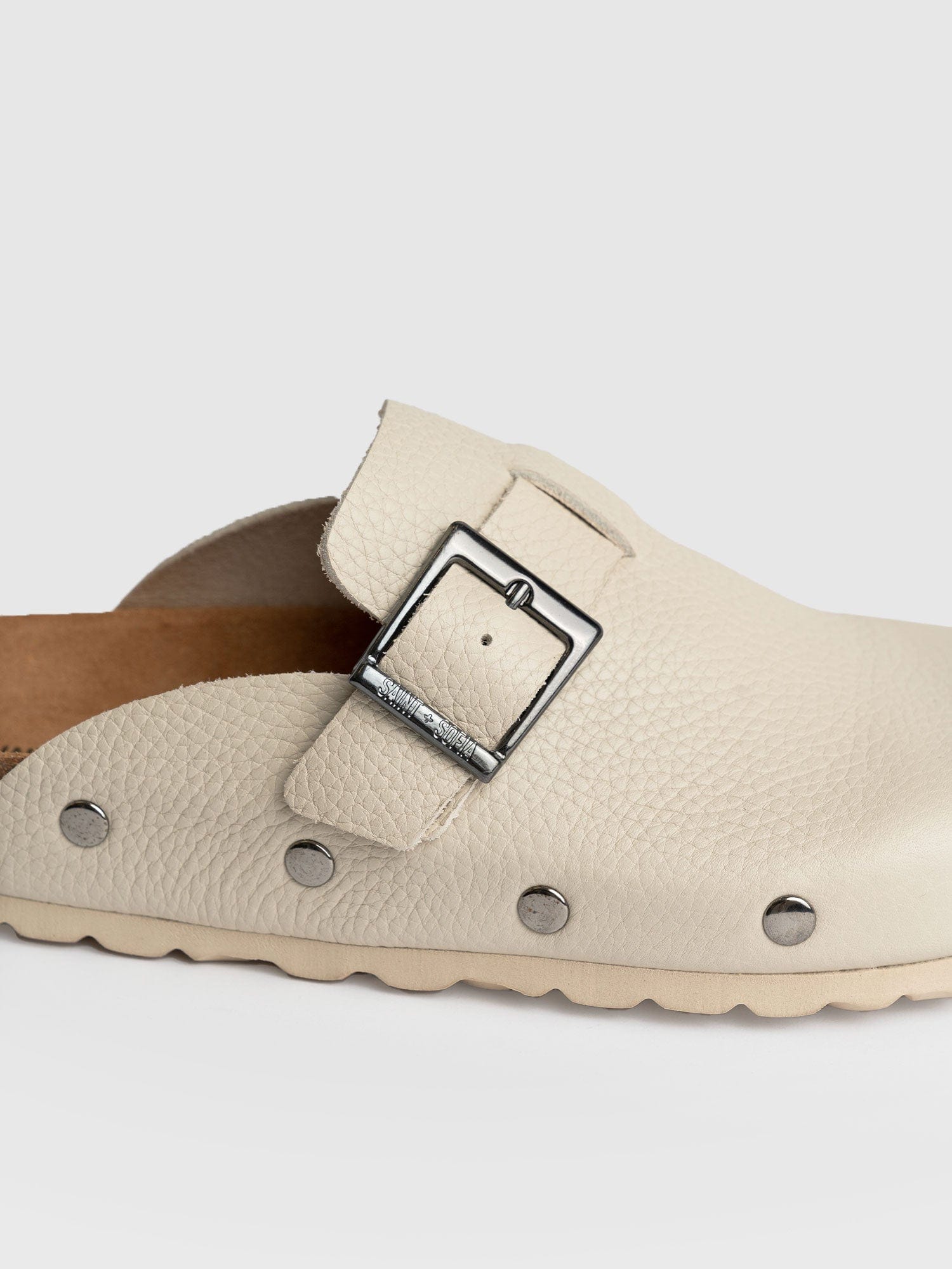 Studded Clogs - Cream - Image 4