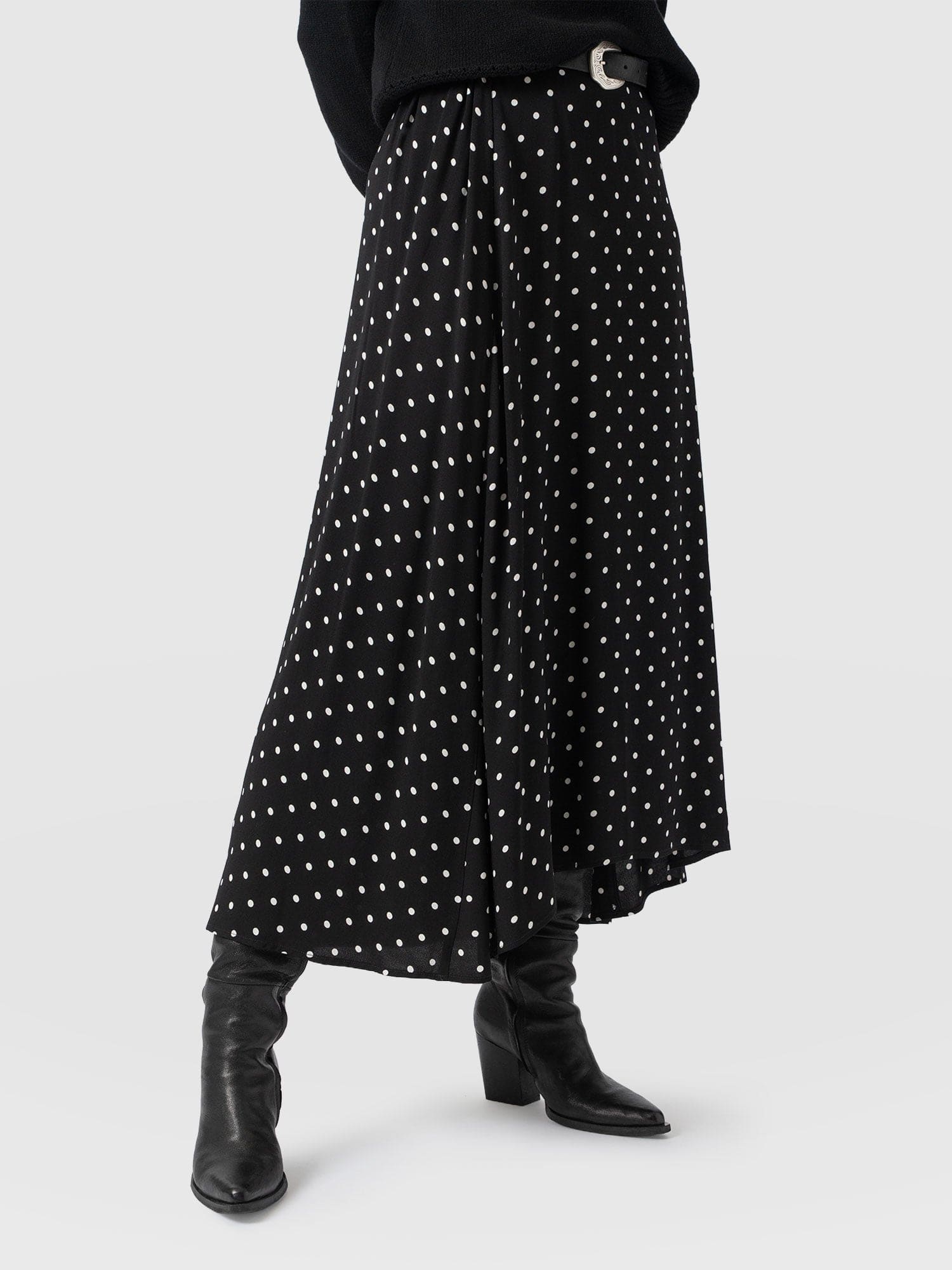 Sutton Skirt - Black Polka Dot - Image 2