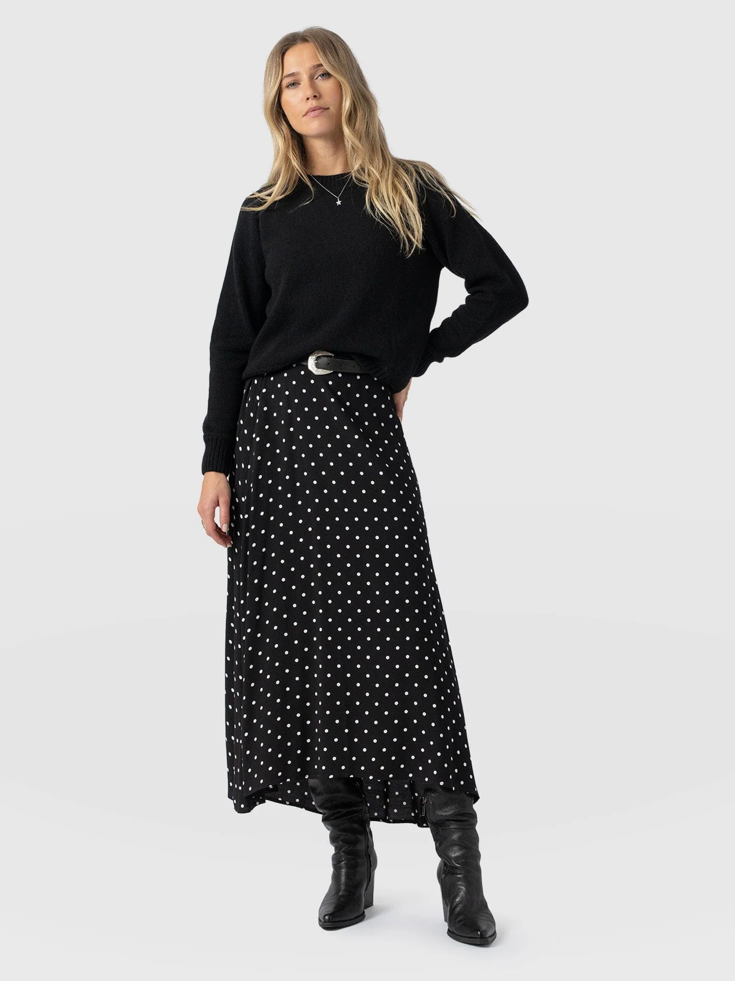 Sutton Skirt - Black Polka Dot - Image 4