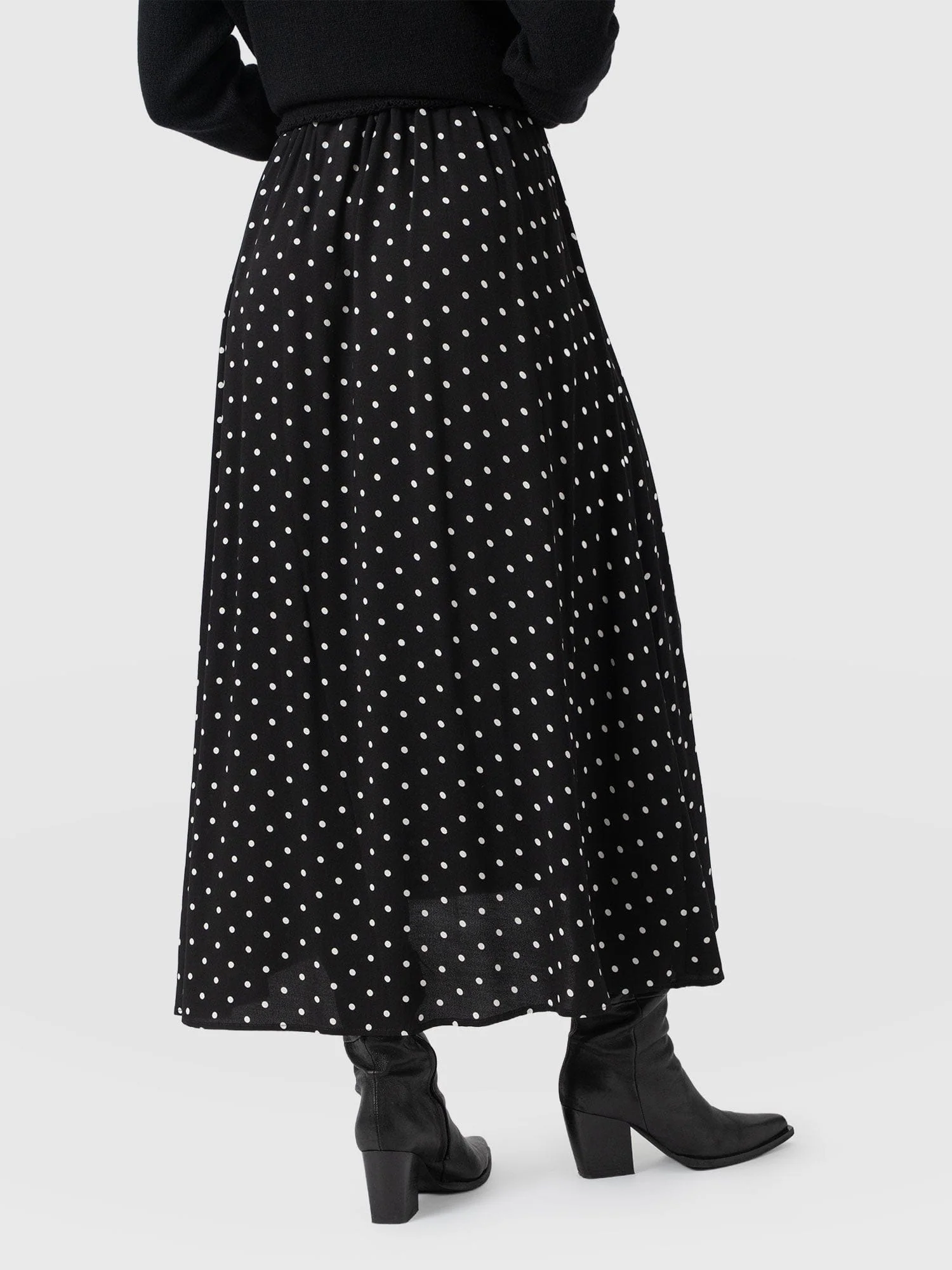 Sutton Skirt - Black Polka Dot - Image 6