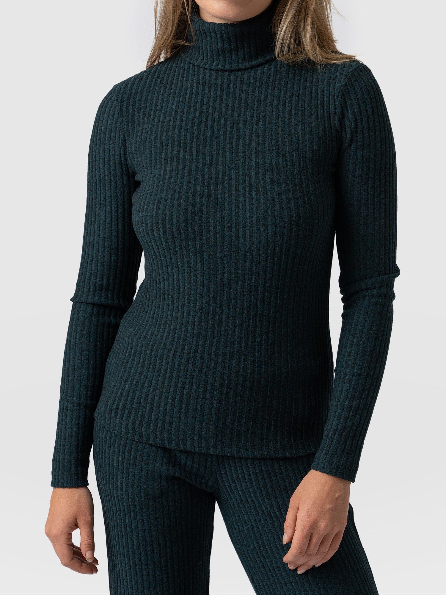 Tempest Roll Neck Top - Green - Image 3