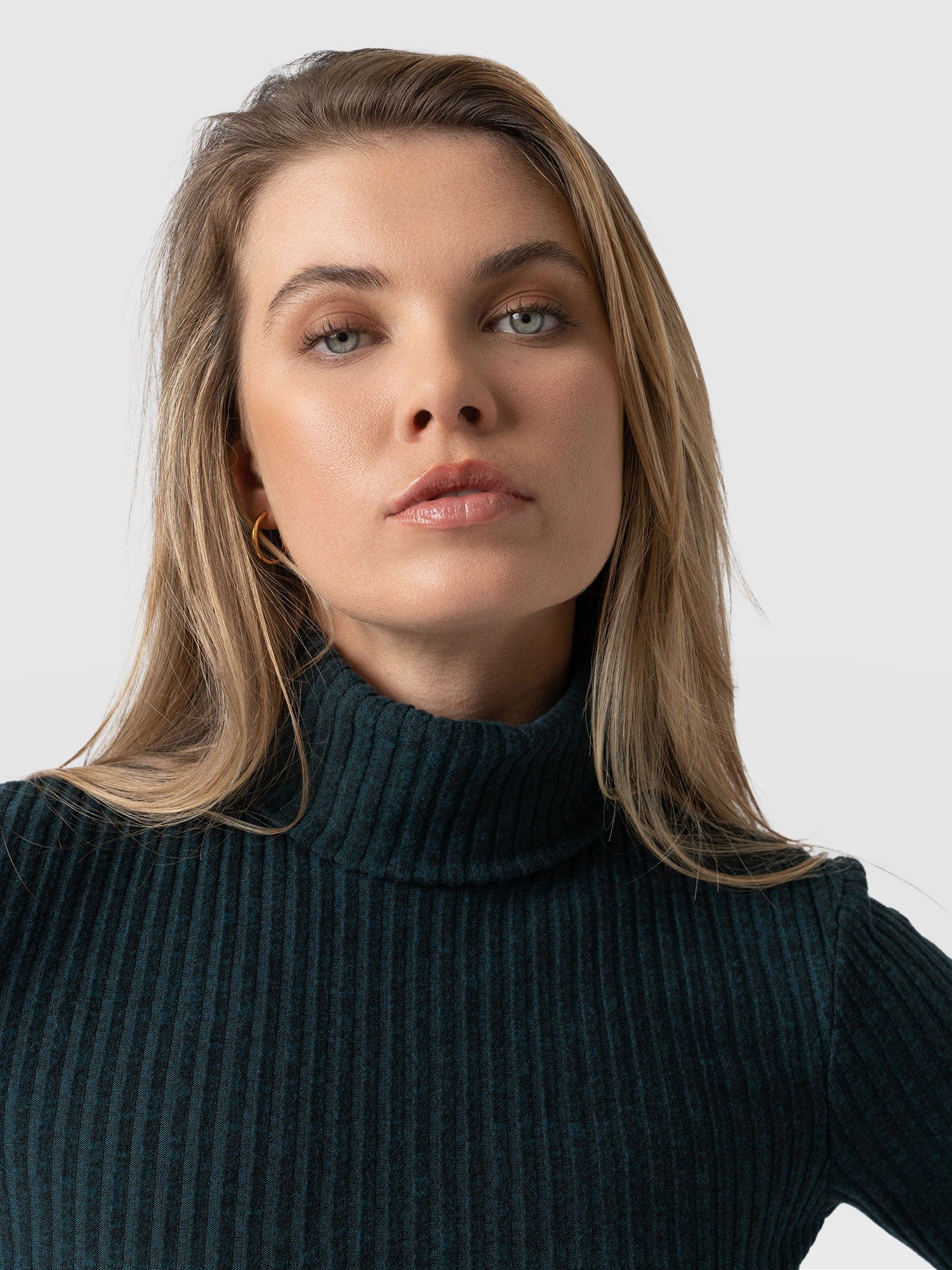 Tempest Roll Neck Top - Green - Image 4