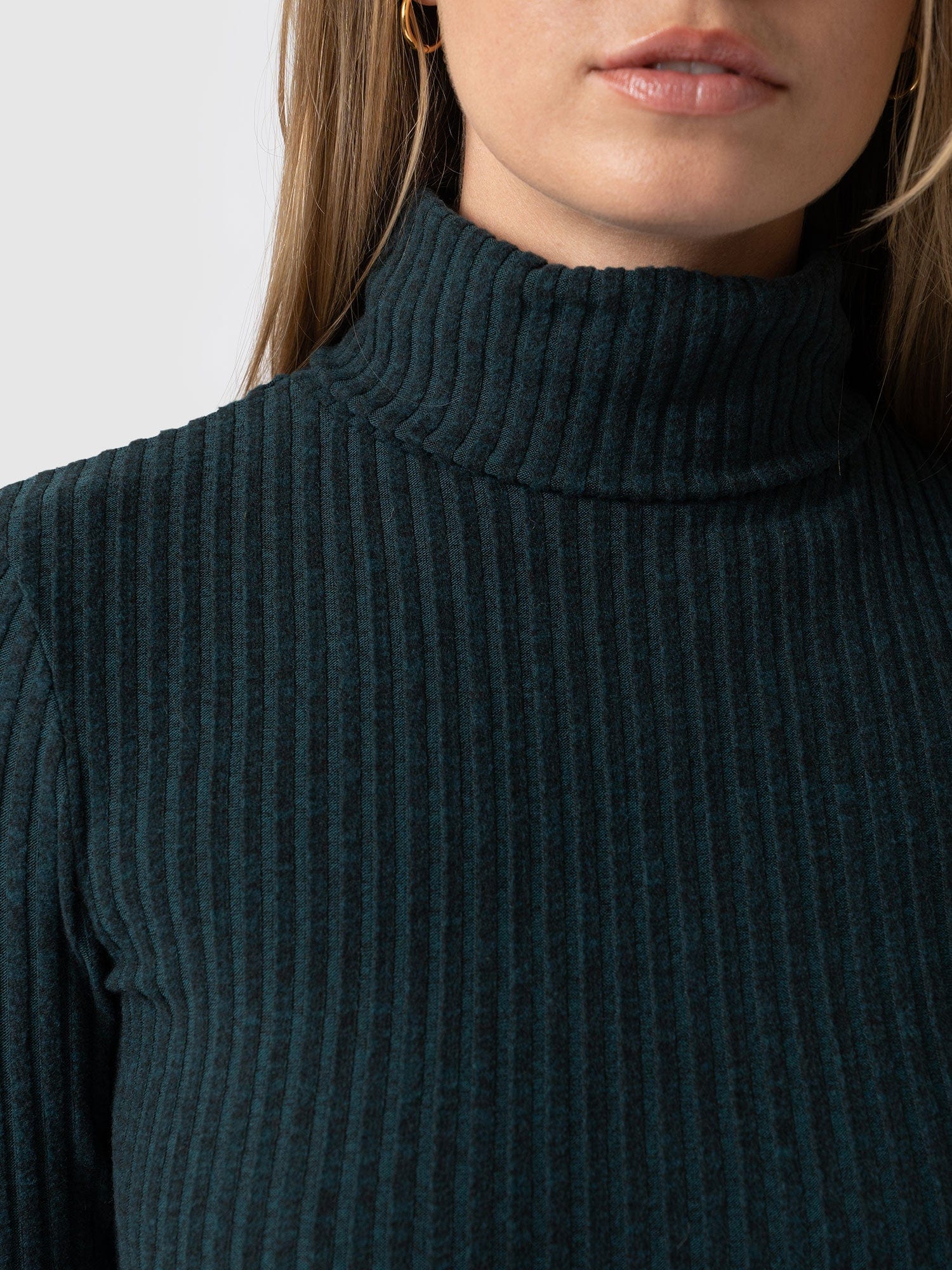 Tempest Roll Neck Top - Green - Image 5