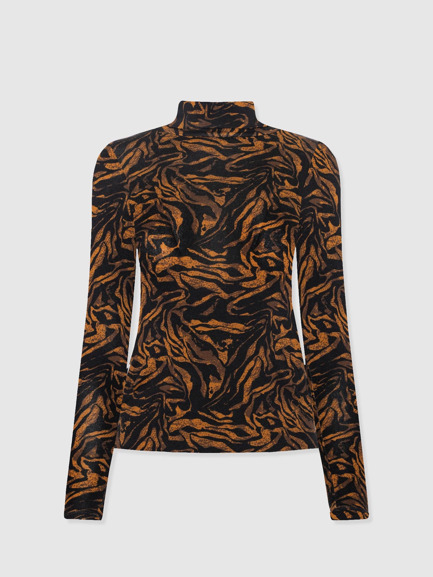 Tempest Roll Neck - Brown Zebra - Image 7