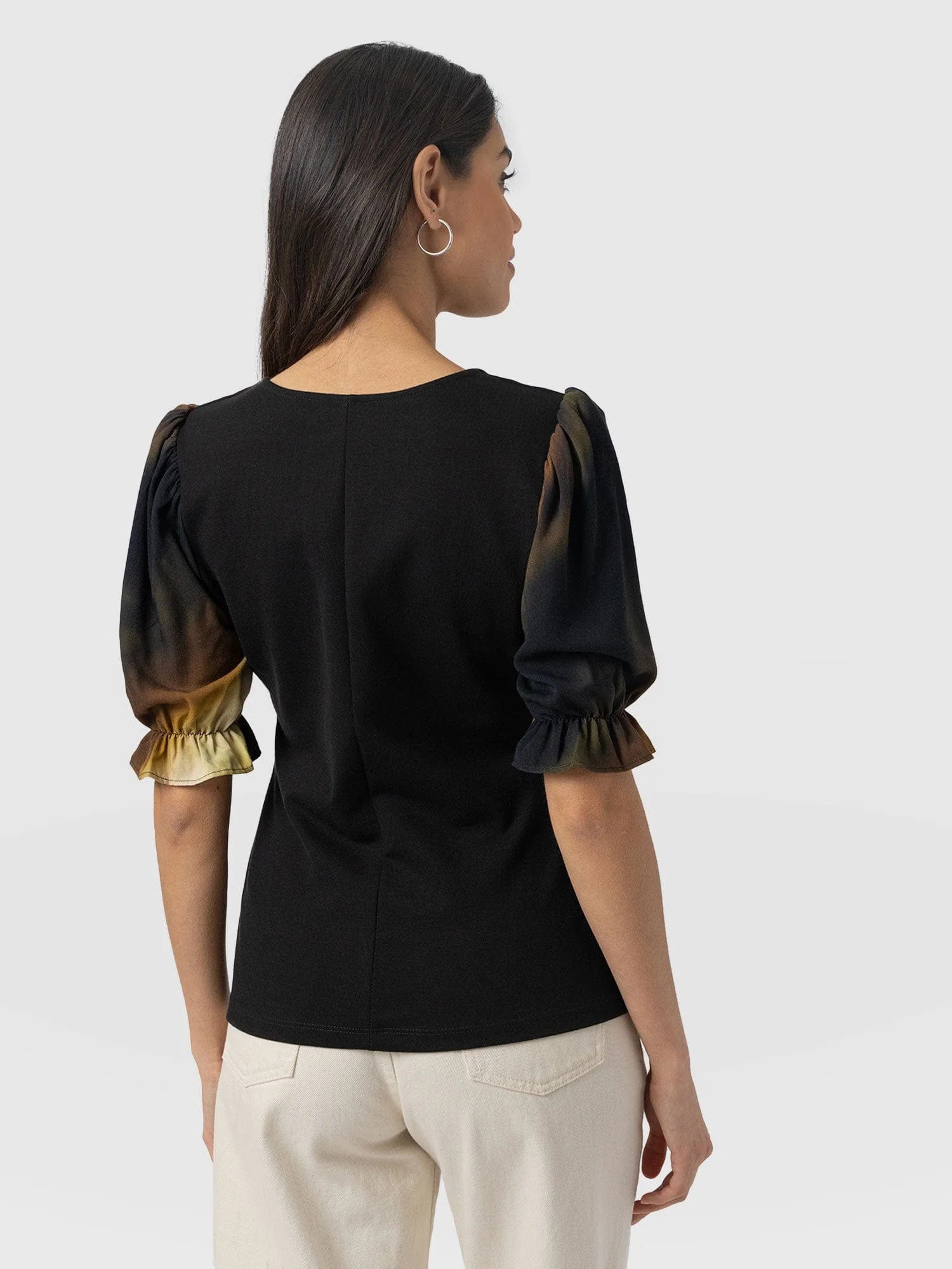 Tori Puff Sleeve Top - Yellow Gradient - Image 6