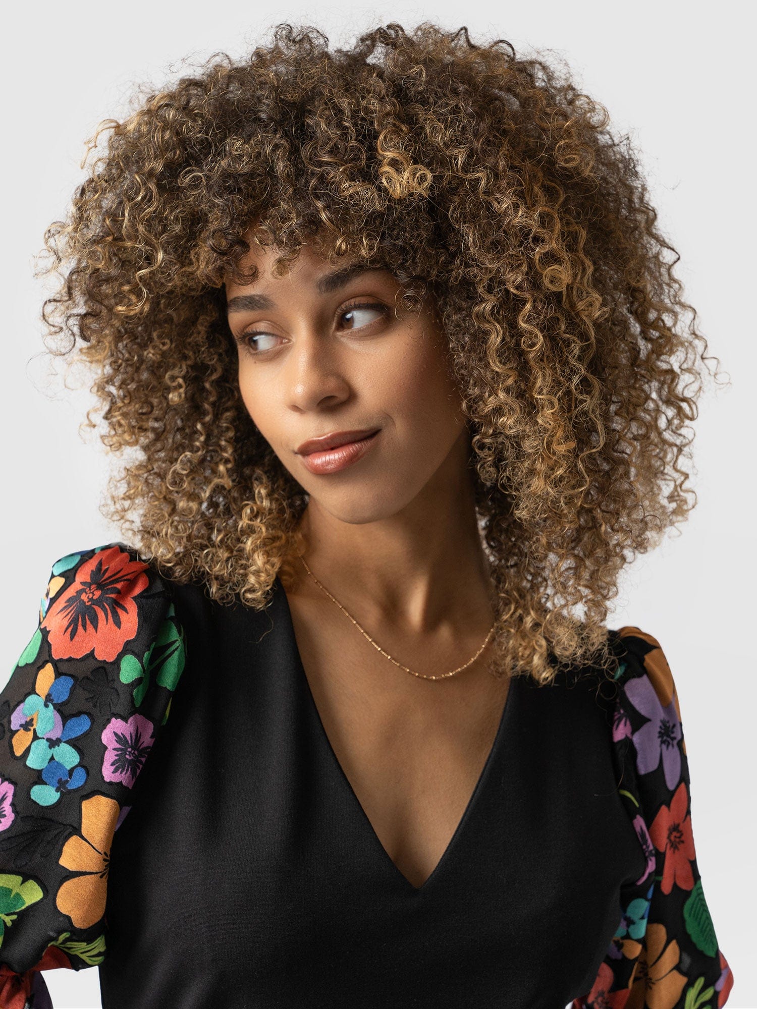 Tori Puff Sleeve Top - Black Pop Floral - Image 5