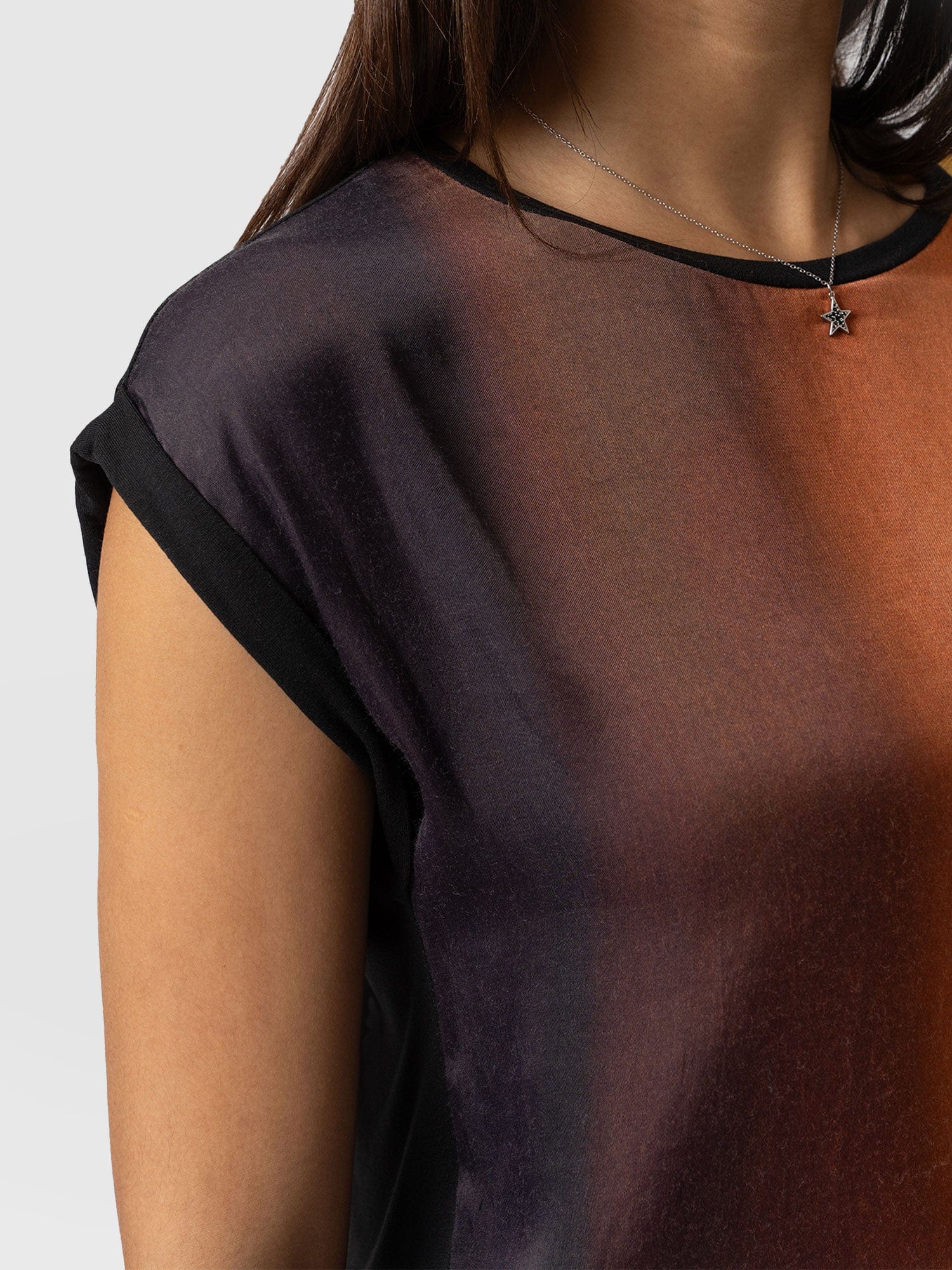 Turn Up Contrast Tee - Amber Gradient - Image 5