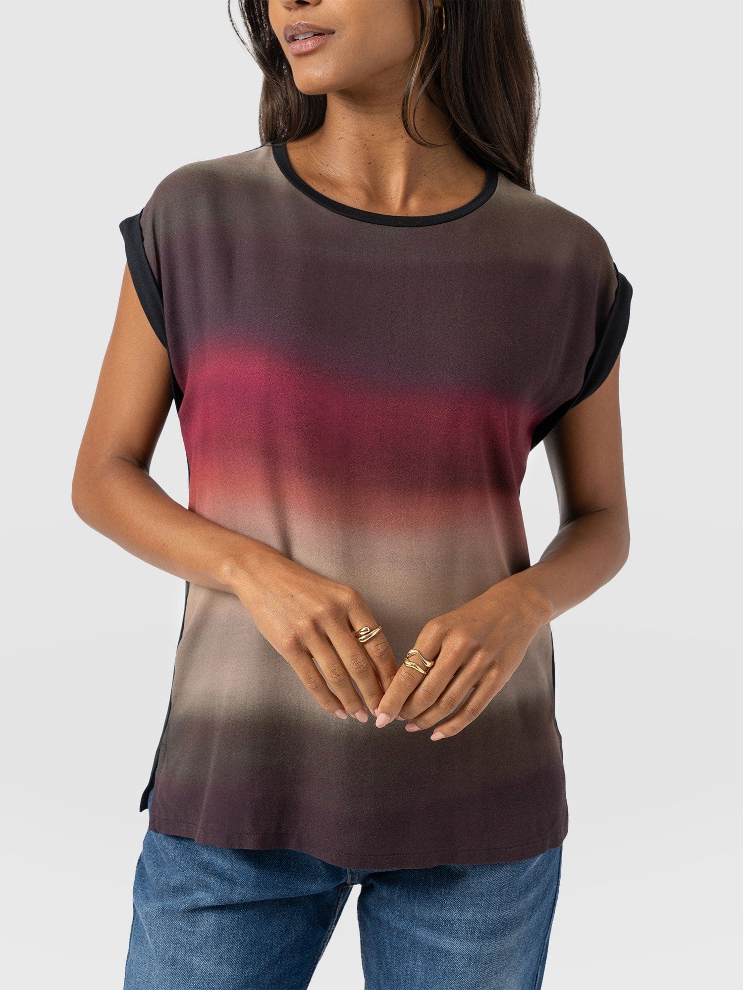 Turn Up Contrast Tee - Purple Gradient - Image 3