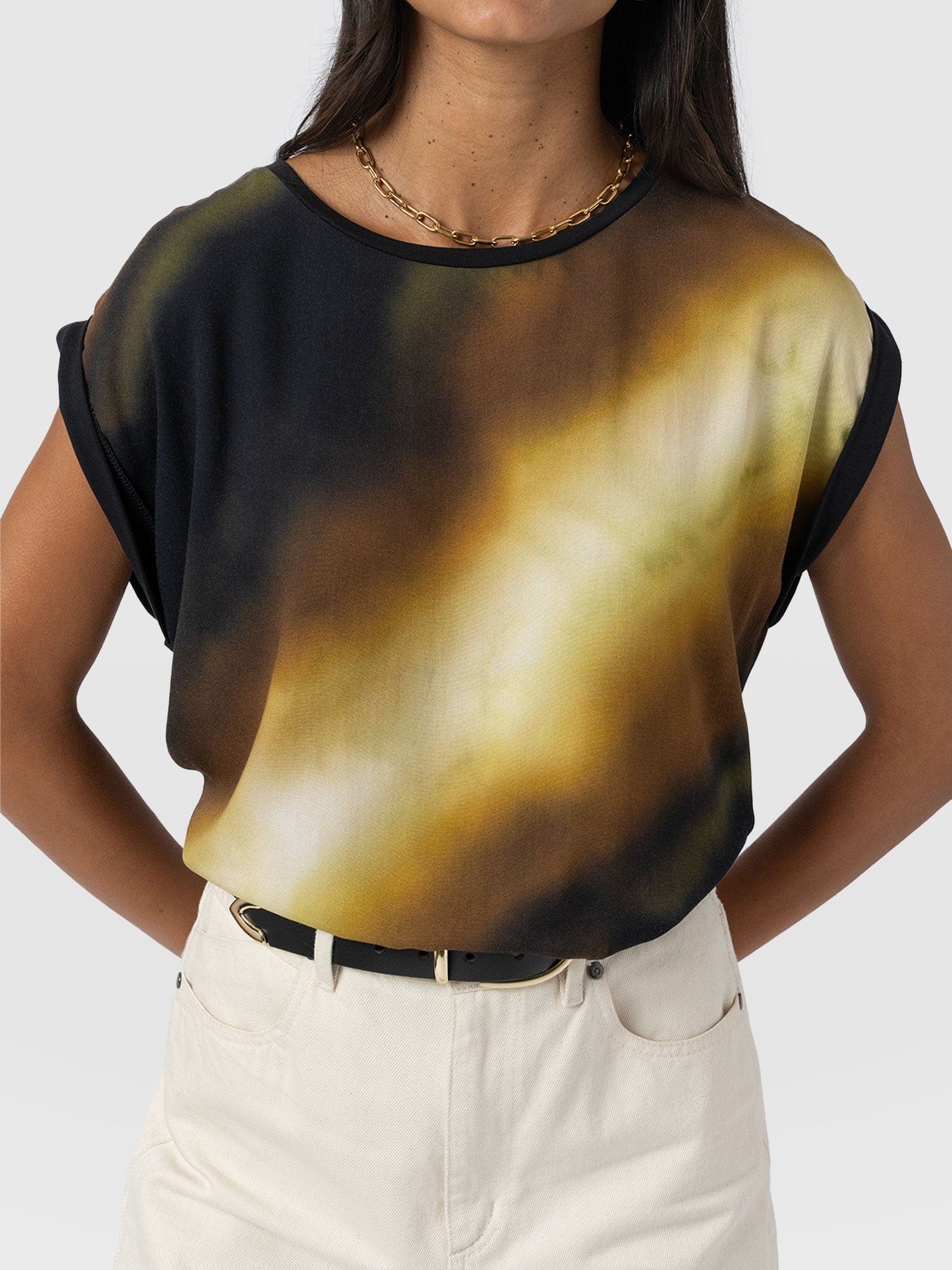 Turn Up Contrast Tee - Yellow Gradient - Image 3