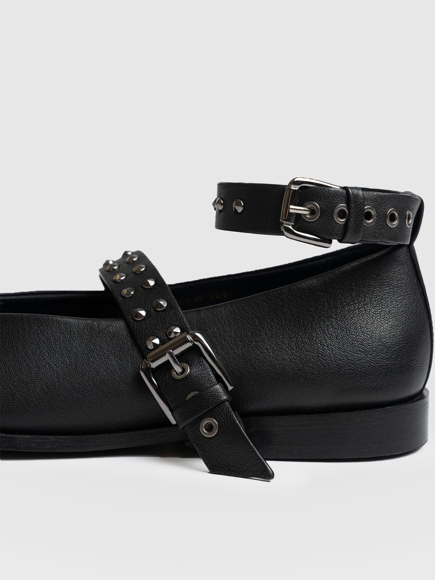 Vega Studded Ballerina Flats - Black - Image 3