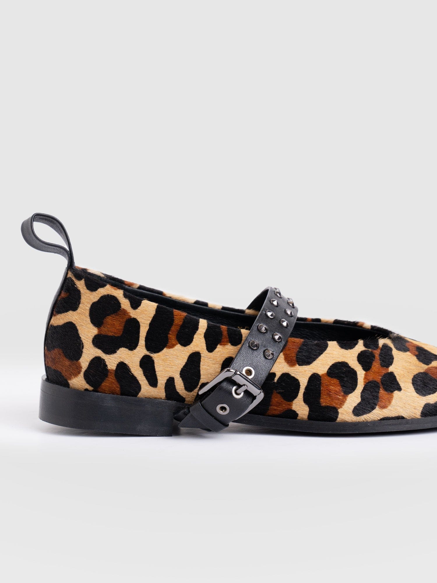 Vega Studded Ballerina Flats - Leopard - Image 3