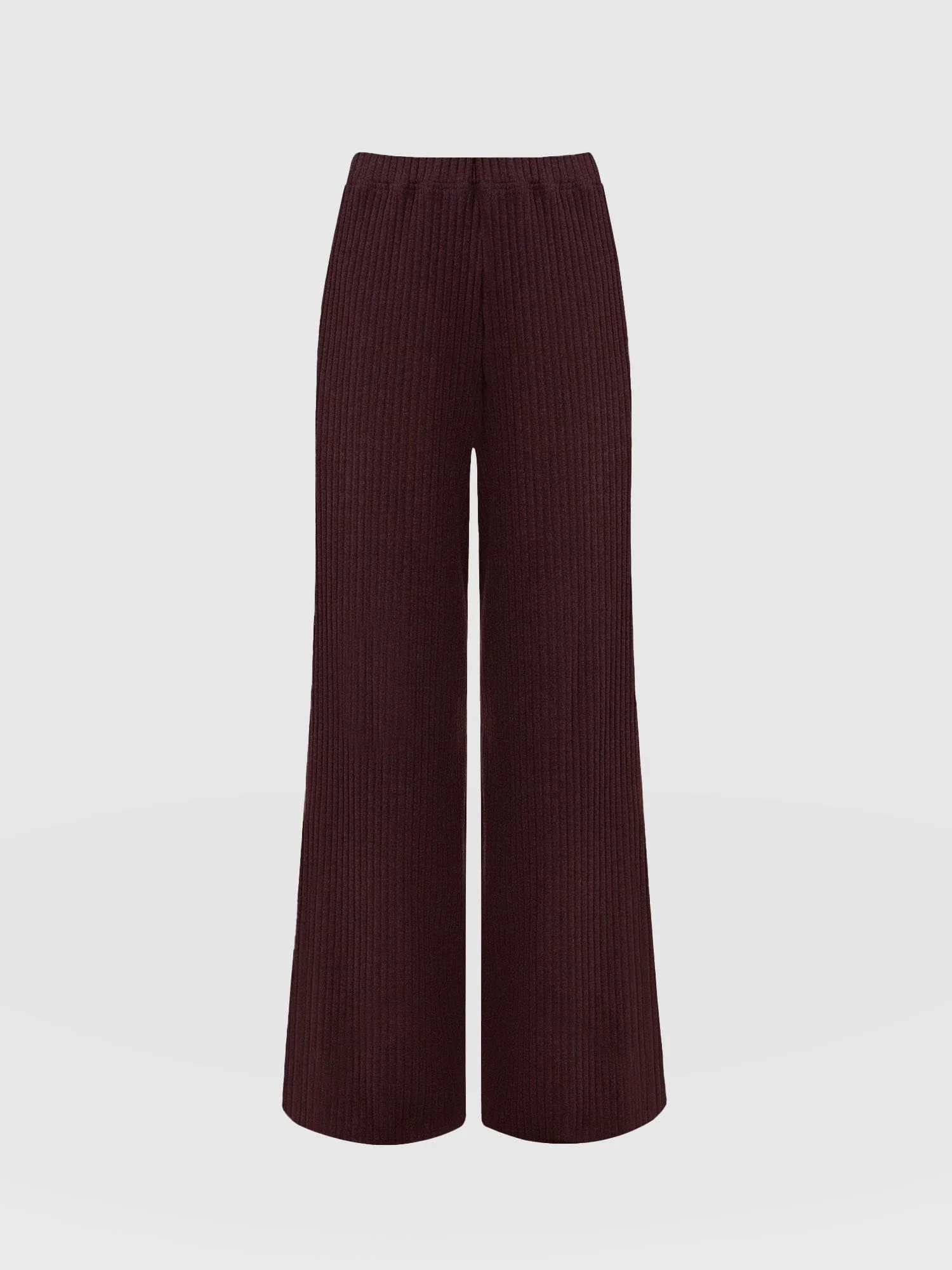 Victory Rib Wide Leg Pant - Burgundy - Image 7