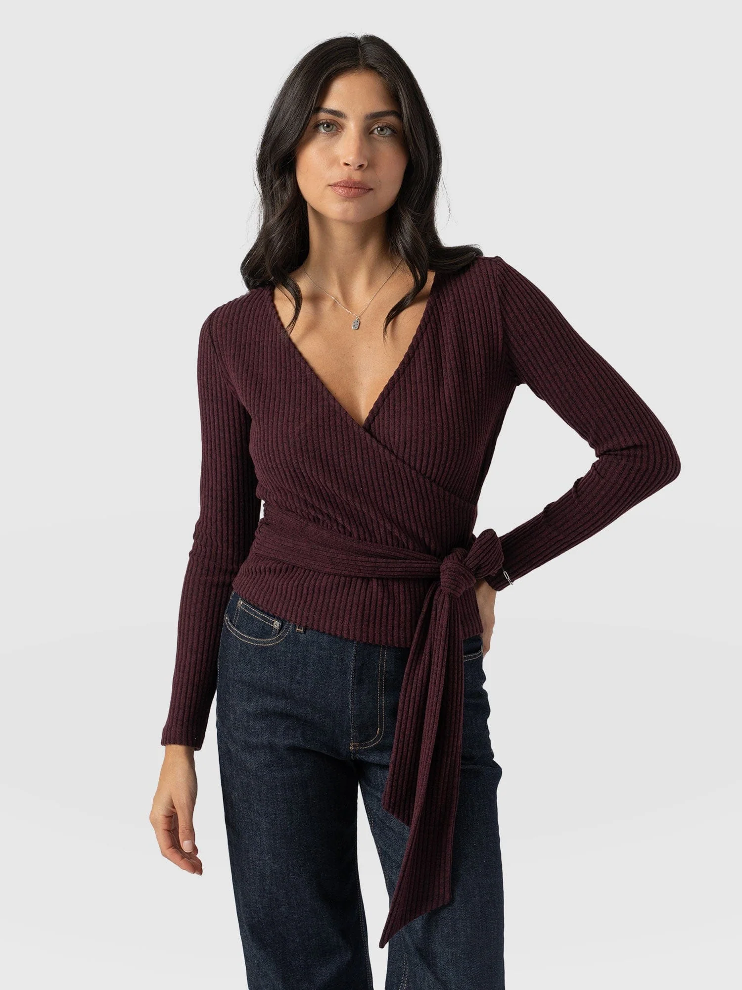 Victory Rib Top - Burgundy - Image 2