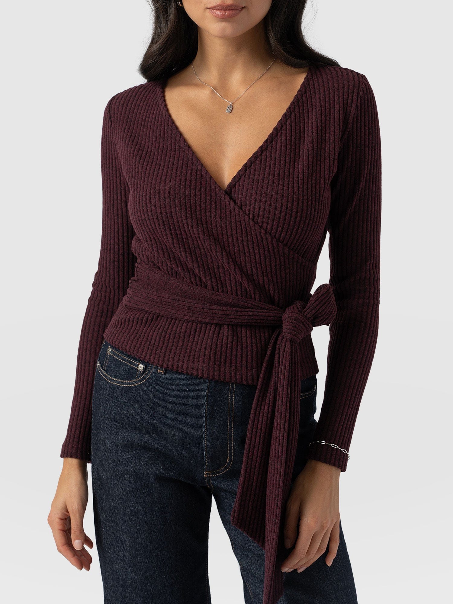 Victory Rib Top - Burgundy - Image 3