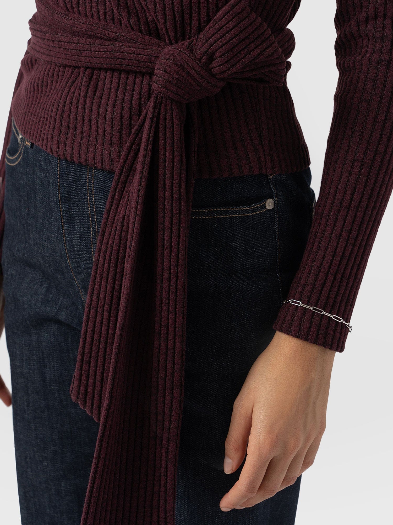 Victory Rib Top - Burgundy - Image 5