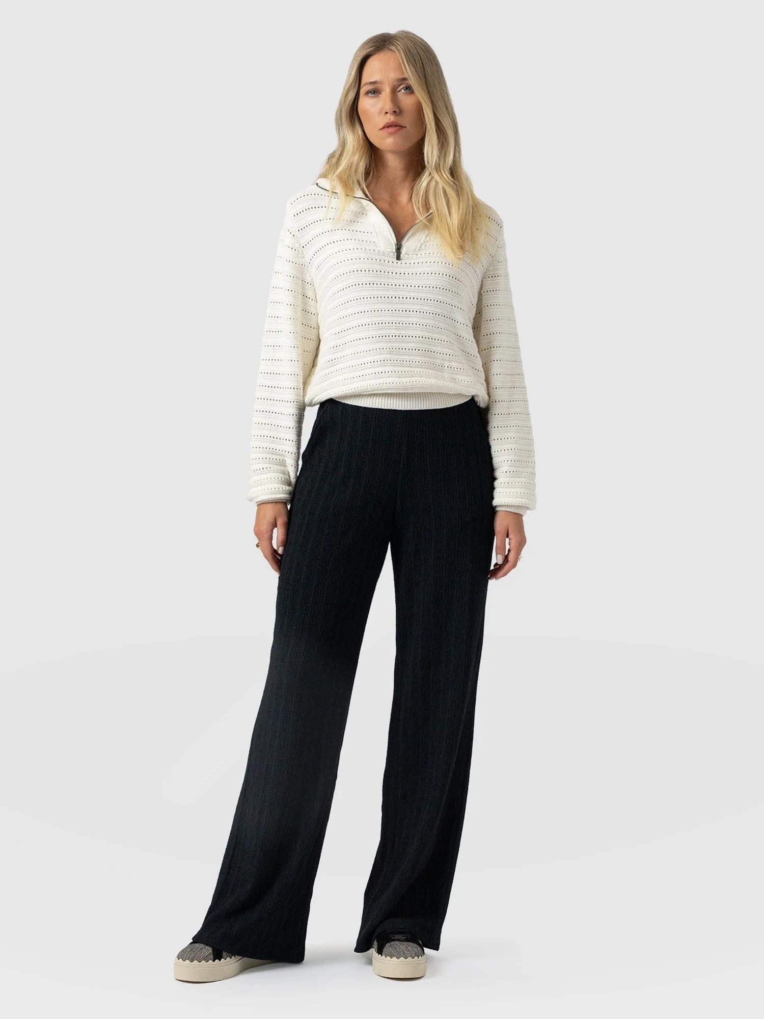 Victory Straight Leg Pant - Black Textured