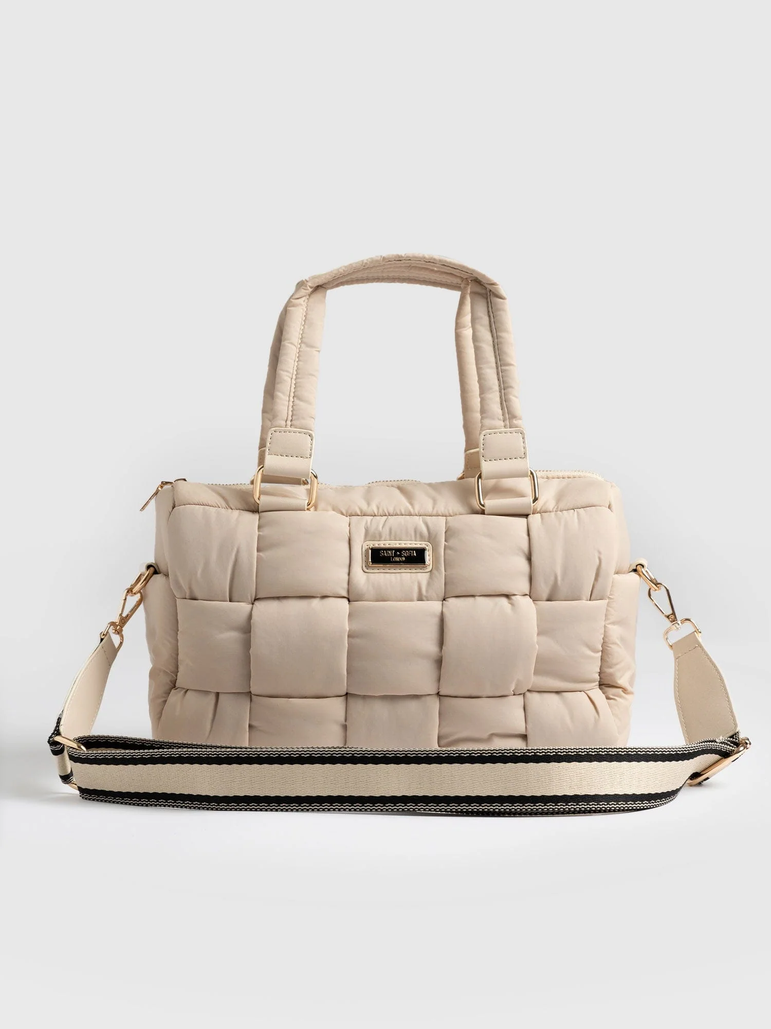 Woven Duffle Bag - Cream - Image 2