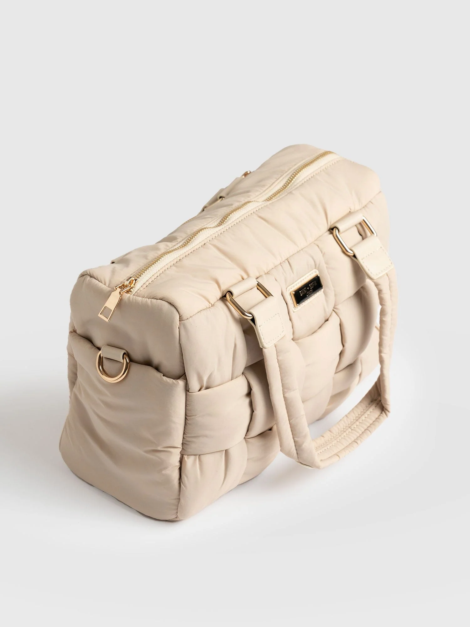 Woven Duffle Bag - Cream - Image 3