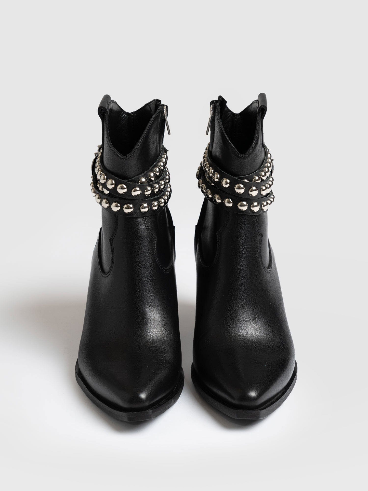 Western Studded Boot - Black - Image 4