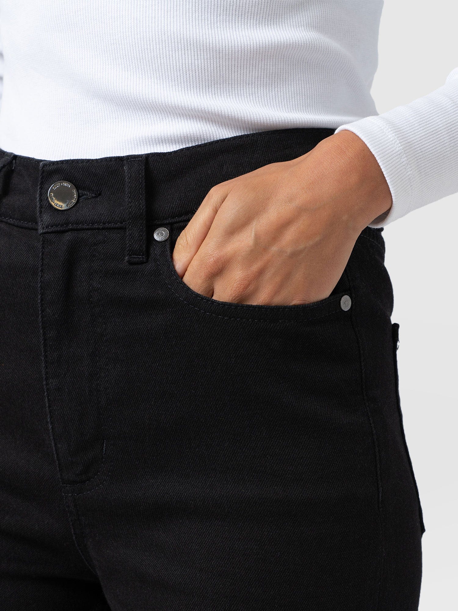 Wide Leg Jean - Black - Image 3