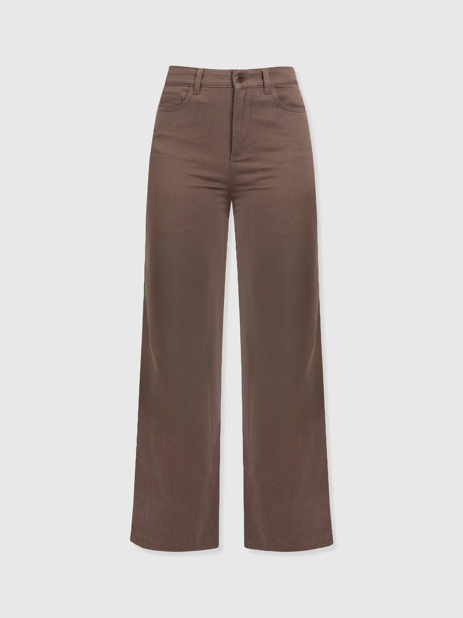 Wide Leg Jean - Brown - Image 7