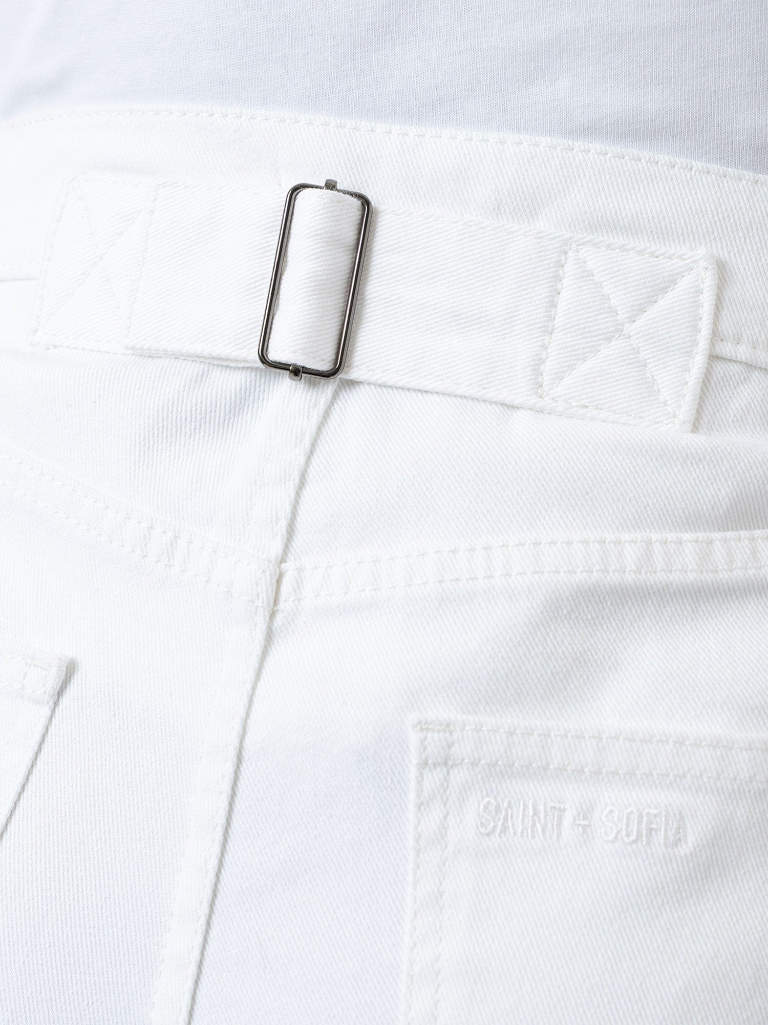 Adjustable Wide Leg Jean - White - Image 5