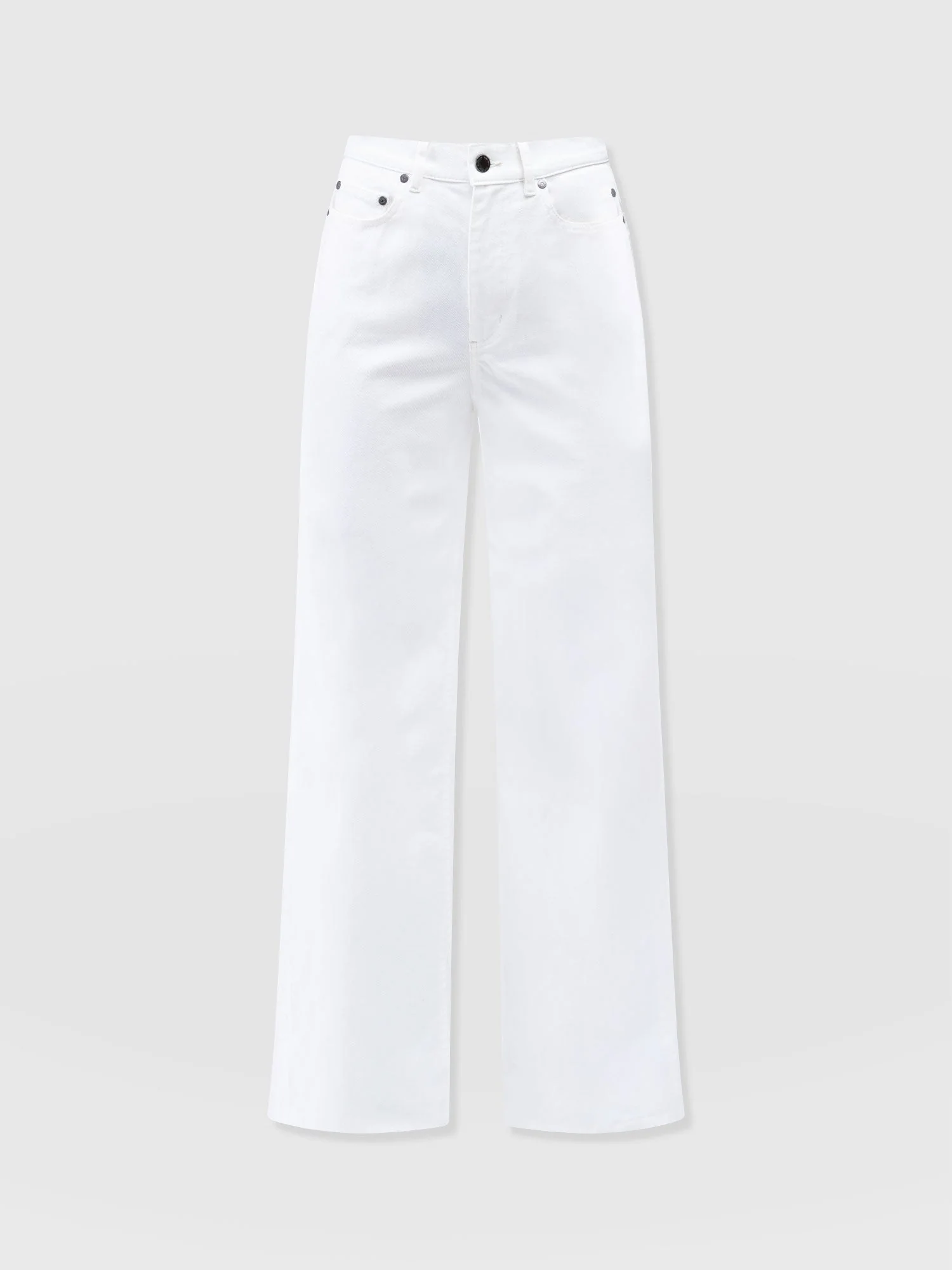 Adjustable Wide Leg Jean - White - Image 7