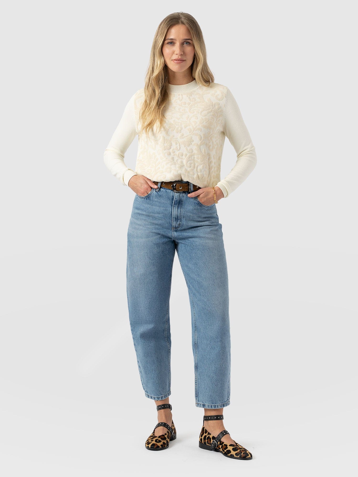 Wren Long Sleeve Knit - Cream - Image 2